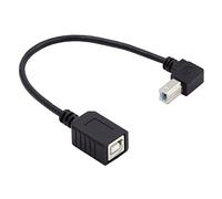 NFHK Câble d'extension USB 2.0 type B mâle vers femelle coudé à 90 degrés 20 cm pour imprimante scanner disque