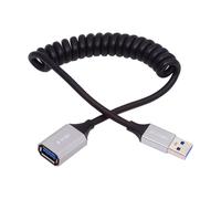 Nfhk Câble Usb 3.0 Type-A Mâle Vers Usb 3.0 A Femelle Câble Spiralé Extensible Rallonge De 100 Cm 5 Gbit/S Pour Disque Ssd Caméra Données[Z1000]