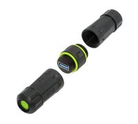 NFHK Connecteur M20 verrouillable IP68 étanche Type-A USB3.0 5 Gbit/s USB-A Femelle vers USB-A Femelle Adaptateur d'extension coupleur