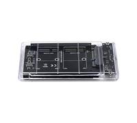 NFHK Double carte SSD MSATA Mini-SATA JOBD Raid0 Span Bridge vers USB3.0 Type-C USB-C 2,5 "Boîtier Combo SATA