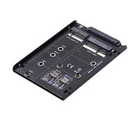 NFHK Dual MSATA NGFF B+M SSD Card JBOD Raid0 Span Bridge to 2.5" SATA Combo HDD Disk Drive Boîtier