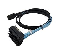 NFHK Mini SAS SFF-8087 hôte interne 36 broches vers 4 SFF-8482 Target SAS disque dur et câble d'alimentation SATA 100 cm