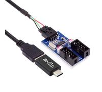 NFHK Multiplicateur de port USB 3.1 mâle Type-C vers USB 2.0 Type-A mâle 1 vers 2 femelles carte mère 9 broches 10 broches