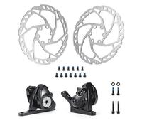 NFJIDG Arrière Disc Brake Rotors pour Frein À Disque De Moto De Route, Étrier Direct À Montage Plat, Traction Mécanique, AV&Ant Et Arrière, 160 Mm, Pièces Et Accessoires