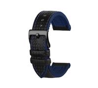 NFJNFCF 20 mm 22 mm Compatible avec le bracelet de montre Fossil Bracelet en caoutchouc en fibre de carbone Compatible avec la chaîne de montre de sport étanche avec fermoir en acier inoxydable Mido T