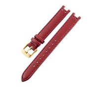 NFJNFCF Accessoires de montre à la mode for femmes compatibles avec Anne Klein AK2156 AK2157 AK2618 Interface concave Bracelet en cuir de vache confortable 12x6 14x8mm(Red-GD-K1,12x6mm)