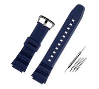 NFJNFCF Accessoires for bracelets de montre compatibles avec les montres Casio W-218h / F-108 AE1200 / 1000/1300, bracelet en résine et silicone 18 mm(Blue Black Buckle)