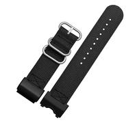 NFJNFCF Adaptateur de bracelet de montre en nylon de haute qualité compatible avec CASIO G-Shock modifié Big Mud King GWG-1000-1A/A3/1A1GB/GG 24 mm bracelet en toile noire(Black-silver)