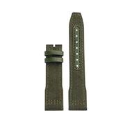 NFJNFCF Bracelet bleu vert compatible avec les montres IWC en nylon véritable, bracelet de montre Big Pilot Little Prince Mark 18, 20, 21 et 22 mm(Green no buckle,20mm)