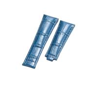 NFJNFCF Bracelet compatible avec Rolex SUBMARINER Yacht-Master DAYTONA GMT en cuir for homme, accessoire de montre 20 mm(Blue-no buckle)