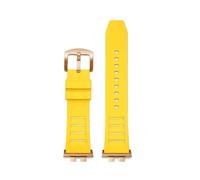NFJNFCF Bracelet de montre compatible avec Casio GMW-B5000 GM-B2100 GMB2100 GMC-B2100 MRG-B2100D, bracelet de rechange en caoutchouc(Yellow-RG pin)