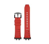 NFJNFCF Bracelet de montre compatible avec Casio GMW-B5000 GM-B2100 GMB2100 GMC-B2100 MRG-B2100D, bracelet de rechange en caoutchouc(Red-black pin)