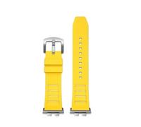 NFJNFCF Bracelet de montre compatible avec Casio GMW-B5000 GM-B2100 GMB2100 GMC-B2100 MRG-B2100D, bracelet de rechange en caoutchouc(Yellow-silver pin)