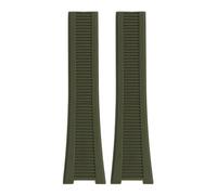 NFJNFCF Bracelet de montre compatible avec Patek Philippe Nautilus séries 5711/5712/5980, étanche, en silicone, boucle papillon, 25-13 mm(Green-no buckle)