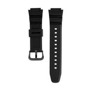 NFJNFCF Bracelet de montre convexe en caoutchouc de 18 mm, compatible avec Casio AE-1000W/1200WH WSC-1250H/WS-1200H, couleur unie, respirant, for l'automne(Black black)