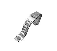 NFJNFCF Bracelet de montre de sport en acier inoxydable massif de 16 mm, compatible avec Casio PROTREK PRW-3000 3100 6000 6100, boucle déployante, for homme(Silver)