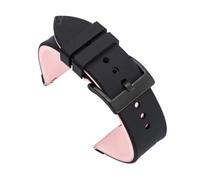 NFJNFCF Bracelet de montre de sport en caoutchouc et Silicone, étanche, mâle et femelle, Compatible avec Rolex Seiko No. 5 Huawei GT20, 22mm, libération rapide(Black Pink-Black,20mm)