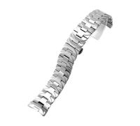 NFJNFCF Bracelet de montre en acier inoxydable de qualité résistant aux rayures compatible avec la série Panerai 22 24 mm noir argent avec interface arc à dégagement rapide(Steel,22mm)