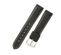 NFJNFCF Bracelet de montre en caoutchouc compatible avec Tissot Seiko Casio Citizen - Remplacement original à dégagement rapide 18 20 22 mm - Noir et blanc, 18mm, Silicone, Pas de pierre précieuse