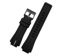 NFJNFCF Bracelet de montre en caoutchouc de silicone compatible avec les montres T2N738, T2N739, T2N720, T2N721, T49706, bracelet de sport 24 x 16 mm(Black white BR)