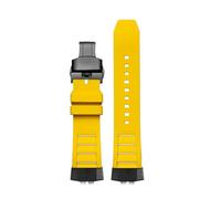 NFJNFCF Bracelet de montre en caoutchouc fluoré rapide compatible avec Casio 3506 Gbd-200 Gbd 200 for homme, jaune, vert, rouge, gris, souple(Yellow black Folding)