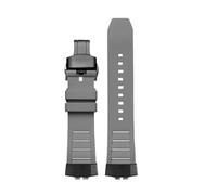 NFJNFCF Bracelet de montre en caoutchouc fluoré rapide compatible avec Casio 3506 Gbd-200 Gbd 200 for homme, jaune, vert, rouge, gris, souple(Gray black Folding)