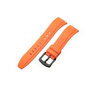 NFJNFCF Bracelet de montre en caoutchouc fluoré sans poussière, Compatible avec Armani Ax7105 7102 7101 1331 1326, accessoires de bracelet de montre noir à dégagement rapide(Orange-Black,22mm)