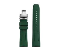 NFJNFCF Bracelet de montre en caoutchouc for homme, compatible avec Citizen Skyhawk de deuxième génération JY8074 JY8085, mouvement tendance, 22 mm, boucle incurvée(Black Green,22mm)