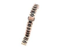NFJNFCF Bracelet de montre en céramique en acier inoxydable compatible avec le bracelet de montre DW femelle mâle Armani 1909 1926 Huawei Watchband 12 13 14 15 16 17 18 20 22 mm(Rose Black,14mm)