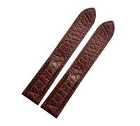 NFJNFCF Bracelet de montre en cuir de crocodile compatible avec Car-tier Solo Ronde, boucle déployante, Marron - sans boucle, 14mm