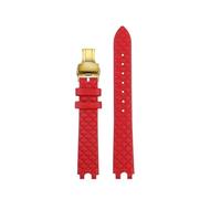 NFJNFCF Bracelet de montre en cuir de vache 16 mm compatible avec Versace Vanitas Micro, souple et confortable, interface en U for femme, accessoires(B Red gold)
