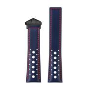 NFJNFCF Bracelet de montre en cuir de vache 22 mm compatible avec TAG Heuer Monaco Carrera, bracelet de rechange CAW211M 211P CAW211R 211T for homme.(Blue red black)