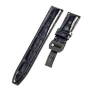 NFJNFCF Bracelet de montre en cuir de vache à texture de bambou compatible avec le chronographe Portugieser Seven Days d'IWC Pilot's, bracelet de montre en cuir véritable 20 22 mm(20mm-Black(S)-BK-Z7)