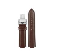 NFJNFCF Bracelet de montre en cuir de vachette compatible avec Casio Edifice EFB-680D-2A ECB-10D, bracelet en cuir for homme, interface convexe, 14 mm(Brown silver B)