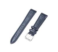 NFJNFCF Bracelet de montre en cuir respirant 21 mm compatible avec les bracelets de montre Seiko Sportura Series Barcelona SNAE SNP SRG SUN SPC089 SSC (bracelet incurvé)(Blue)