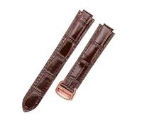 NFJNFCF Bracelet de montre en cuir véritable compatible avec le bracelet ballon bleu Cartier Wsbb0025 Cross W6920085 accessoires en cuir de vache for hommes et femmes(Brown-RS-Z4,8x16mm)