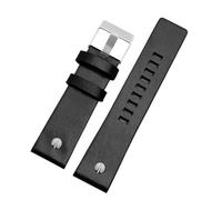 NFJNFCF Bracelet de montre en cuir véritable compatible avec le bracelet de montre en cuir Diesel à grand cadran Dz7333 Dz7348 Dz4318, accessoires for hommes et femmes(Black tabby-steel,30mm)
