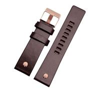 NFJNFCF Bracelet de montre en cuir véritable compatible avec le bracelet de montre en cuir Diesel à grand cadran Dz7333 Dz7348 Dz4318, accessoires for hommes et femmes(Dark brown-rose gold,22mm)