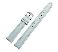 NFJNFCF Bracelet de montre en cuir véritable for femme, compatible avec les modèles Verus FIYTA et Fossil, noir, blanc, rose, marron, 12 mm, 14 mm, 15 mm, 16 mm, 18 mm, 20 mm(Sky Blue sk,18mm)