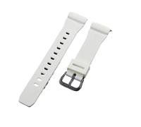 NFJNFCF Bracelet de montre en résine durable et étanche kaki noir vert blanc 16 mm compatible avec le bracelet de montre Casio Octagon GM-S2100 avec boucle ardillon en acier massif(White(MS)-BK-K5)