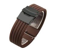 NFJNFCF Bracelet de montre en silicone anti-poussière compatible avec Seiko No. 5 Bracelet en caoutchouc Ber Seiko5 Pilot Water Ghost Watch Band résistant à la transpiration 18 20 22 24 mm, 20mm