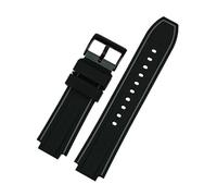 NFJNFCF Bracelet de montre en silicone convexe compatible avec Timex Tide Compass T2N720 T2N721 Bracelet de montre en silicone for hommes Accessoires de chaîne de montre Ceinture 24 * 16 mm(Gray black
