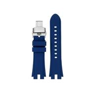 NFJNFCF Bracelet de montre en silicone modifié compatible avec Casio PROTREK PRW-3100 PRW-6000 6100 PRW-3000 PRG-300 PRG-330 Bracelet souple for homme(Blue silver)