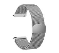 NFJNFCF Bracelet de montre fin en acier inoxydable à mailles milanaises aimantées de 12, 14, 15, 16, 18, 20 et 22 mm(Silver,14mm)