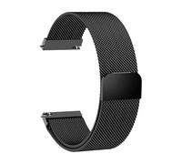 NFJNFCF Bracelet de montre fin en acier inoxydable à mailles milanaises aimantées de 12, 14, 15, 16, 18, 20 et 22 mm(Svart,12mm)