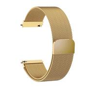 NFJNFCF Bracelet de montre fin en acier inoxydable à mailles milanaises aimantées de 12, 14, 15, 16, 18, 20 et 22 mm(Gold,22mm)