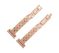 NFJNFCF Bracelet de montre for femme en acier inoxydable à dégagement rapide, compatible avec Casio SHE-5010 5011 5007 5020, 18 mm, or/or rose/argent(Rose gold)