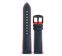 NFJNFCF Bracelet de montre inférieur en nylon et silicone compatible avec la série Seiko PROSPEX, en toile et en caoutchouc, étanche, for sports de plein air, 20 mm, 21 mm, 22 mm(Blue white-black A,21