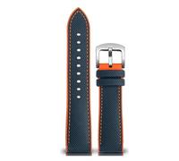 NFJNFCF Bracelet de montre inférieur en nylon et silicone compatible avec la série Seiko PROSPEX, en toile et en caoutchouc, étanche, for sports de plein air, 20 mm, 21 mm, 22 mm(Blue orange-silver A,
