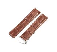 NFJNFCF Bracelet de montre léger et respirant 20 22 24 mm compatible avec la série Tag Heuer, bracelet de montre étanche en cuir de vache véritable avec boucle en acier massif(Brown-ST-Z5,22mm)